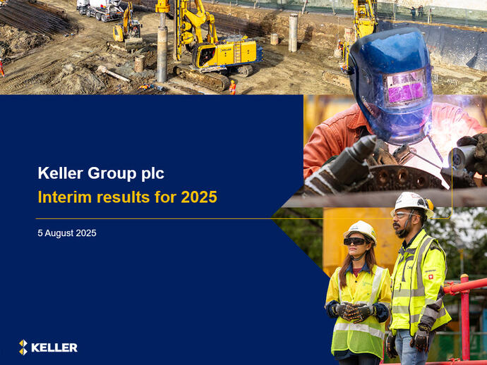 Keller Group Interim Results 2025 front cover