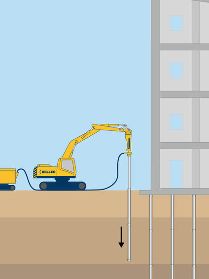 Ductile iron piles illustration